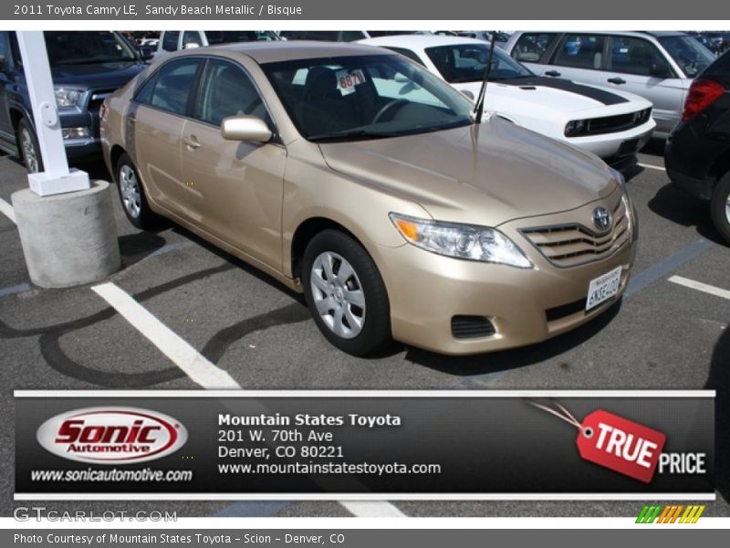 Sandy Beach Metallic / Bisque 2011 Toyota Camry LE