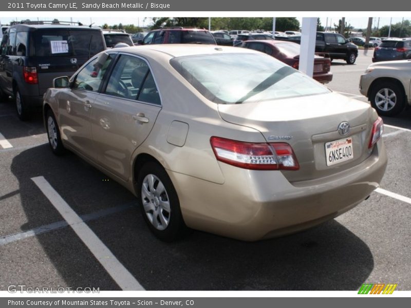 Sandy Beach Metallic / Bisque 2011 Toyota Camry LE