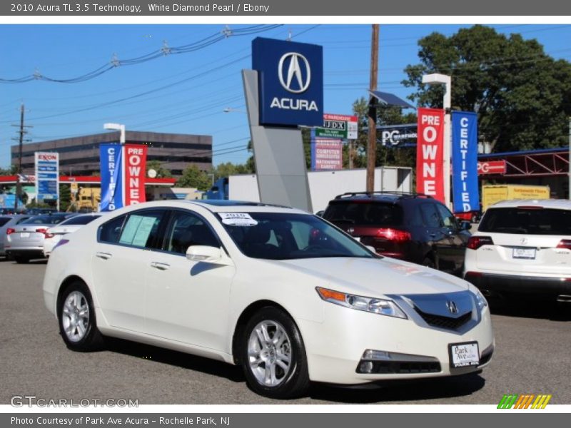 White Diamond Pearl / Ebony 2010 Acura TL 3.5 Technology