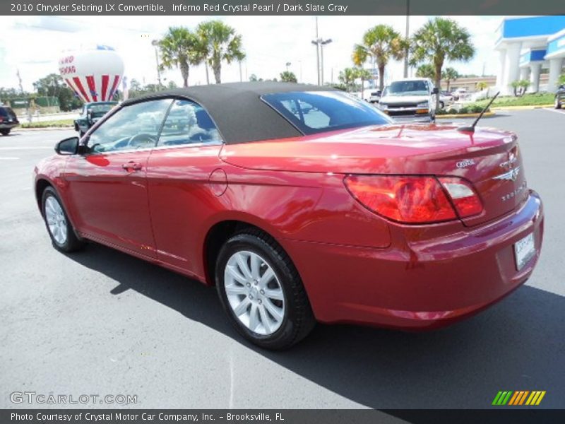 Inferno Red Crystal Pearl / Dark Slate Gray 2010 Chrysler Sebring LX Convertible