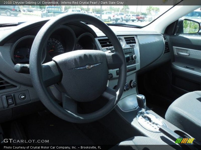 Inferno Red Crystal Pearl / Dark Slate Gray 2010 Chrysler Sebring LX Convertible