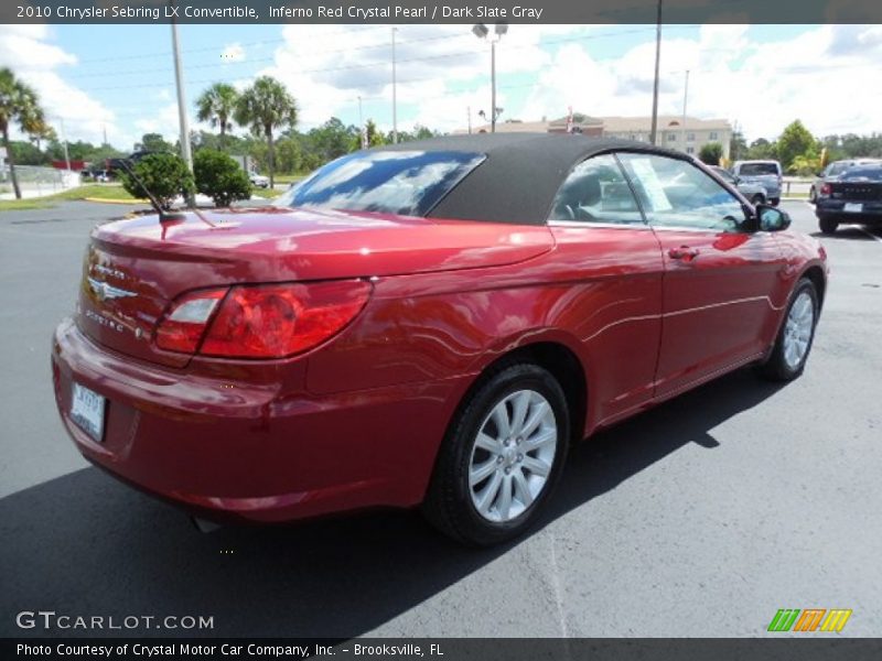 Inferno Red Crystal Pearl / Dark Slate Gray 2010 Chrysler Sebring LX Convertible