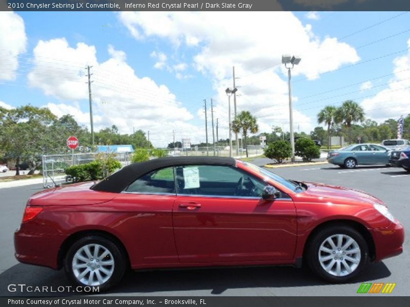 Inferno Red Crystal Pearl / Dark Slate Gray 2010 Chrysler Sebring LX Convertible