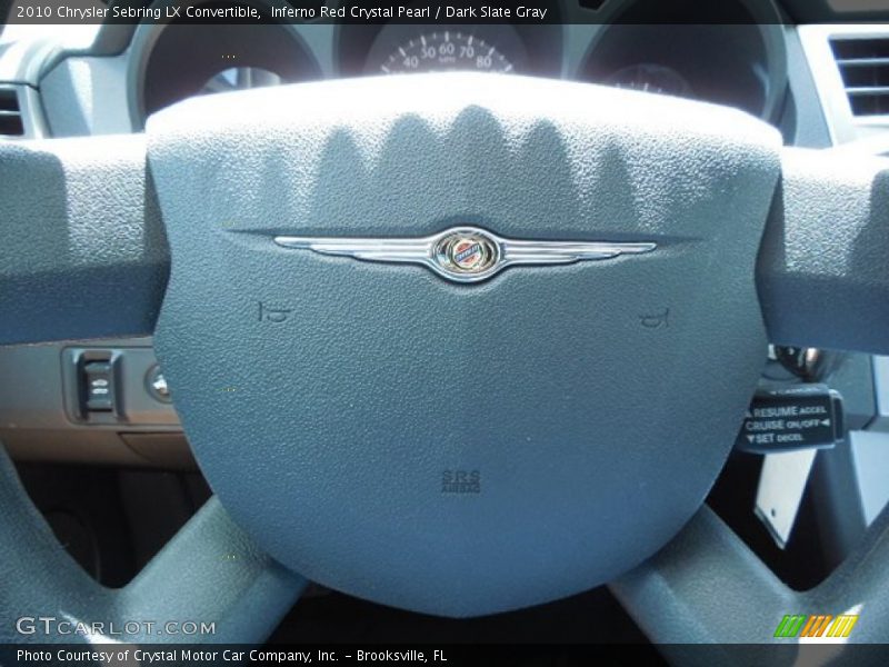 Inferno Red Crystal Pearl / Dark Slate Gray 2010 Chrysler Sebring LX Convertible