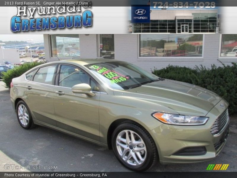 Ginger Ale Metallic / Dune 2013 Ford Fusion SE