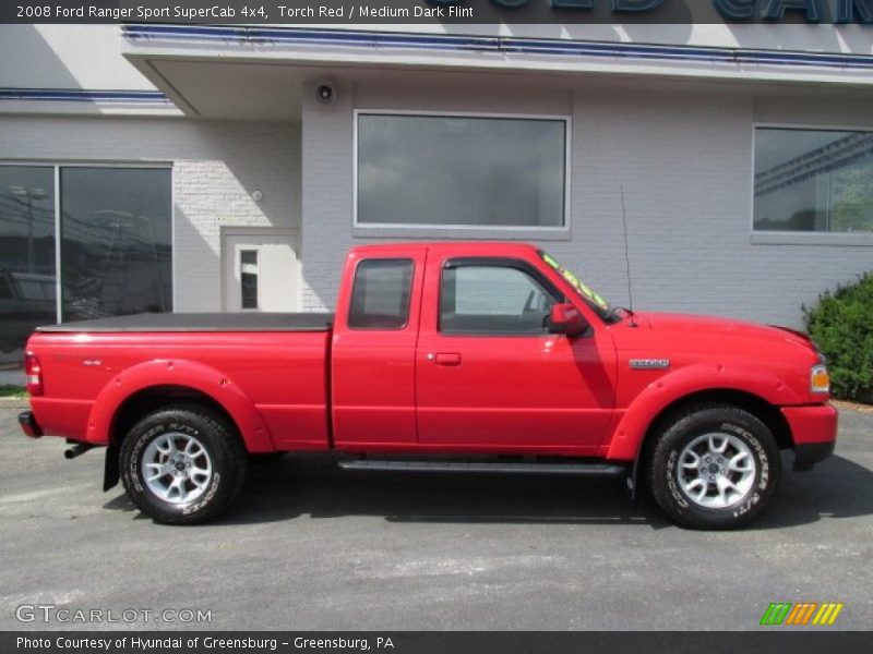 Torch Red / Medium Dark Flint 2008 Ford Ranger Sport SuperCab 4x4