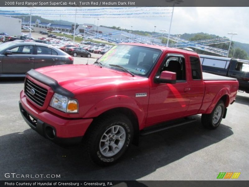 Torch Red / Medium Dark Flint 2008 Ford Ranger Sport SuperCab 4x4