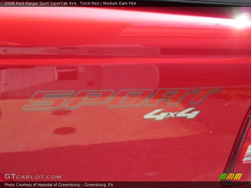 Torch Red / Medium Dark Flint 2008 Ford Ranger Sport SuperCab 4x4