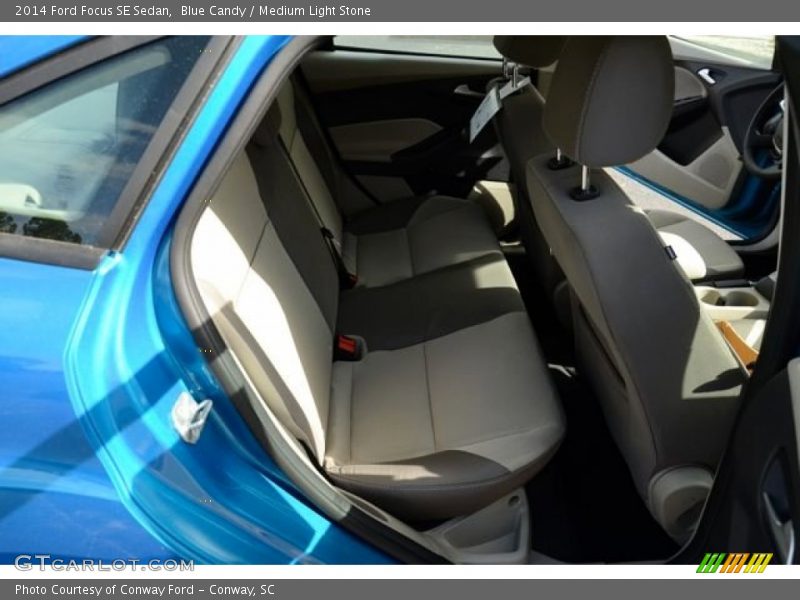 Blue Candy / Medium Light Stone 2014 Ford Focus SE Sedan
