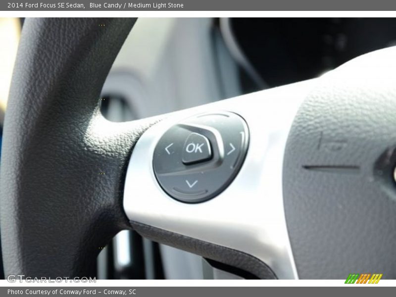 Blue Candy / Medium Light Stone 2014 Ford Focus SE Sedan