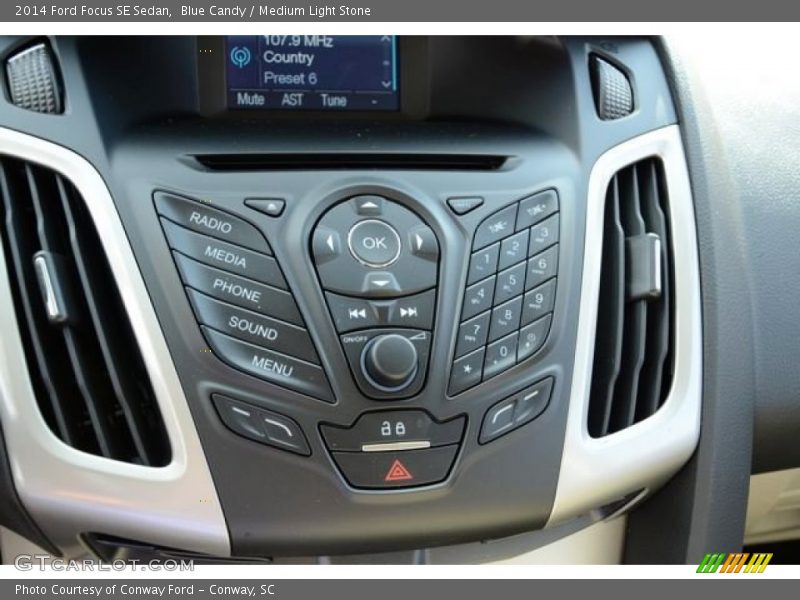 Blue Candy / Medium Light Stone 2014 Ford Focus SE Sedan