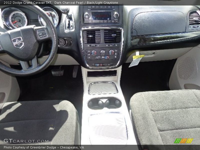 Dark Charcoal Pearl / Black/Light Graystone 2012 Dodge Grand Caravan SXT