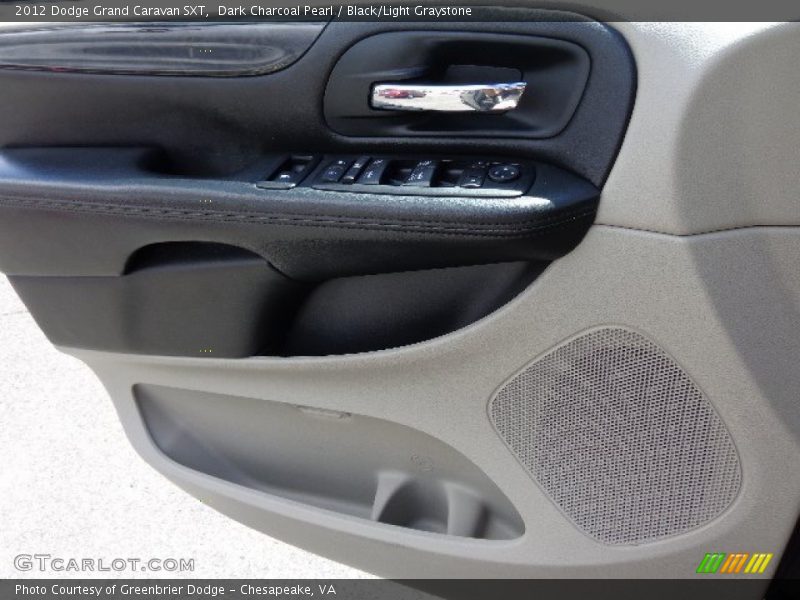 Dark Charcoal Pearl / Black/Light Graystone 2012 Dodge Grand Caravan SXT