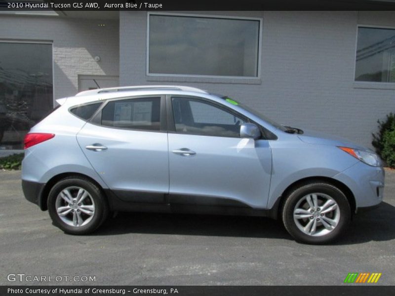 Aurora Blue / Taupe 2010 Hyundai Tucson GLS AWD