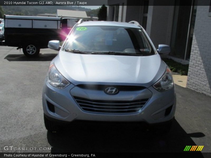 Aurora Blue / Taupe 2010 Hyundai Tucson GLS AWD