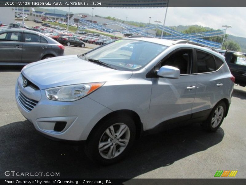 Aurora Blue / Taupe 2010 Hyundai Tucson GLS AWD