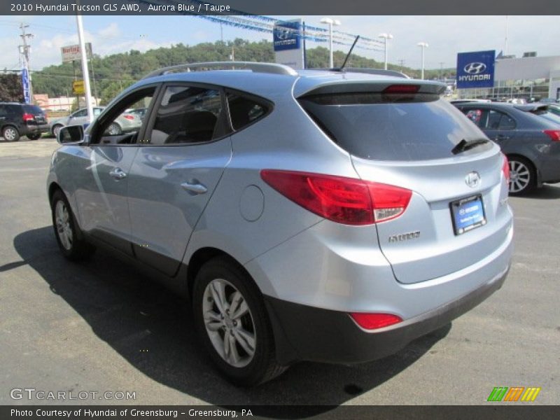 Aurora Blue / Taupe 2010 Hyundai Tucson GLS AWD
