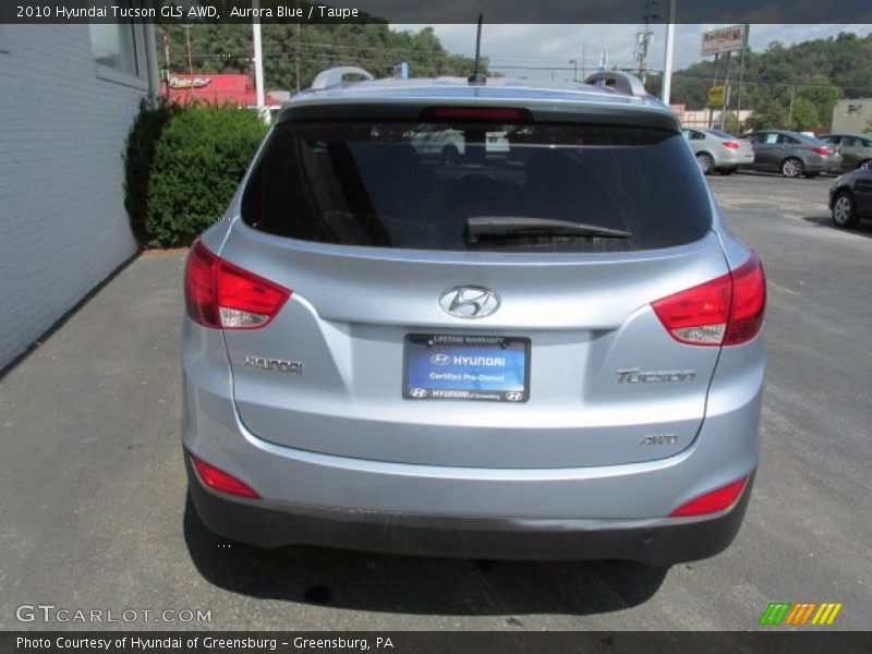 Aurora Blue / Taupe 2010 Hyundai Tucson GLS AWD