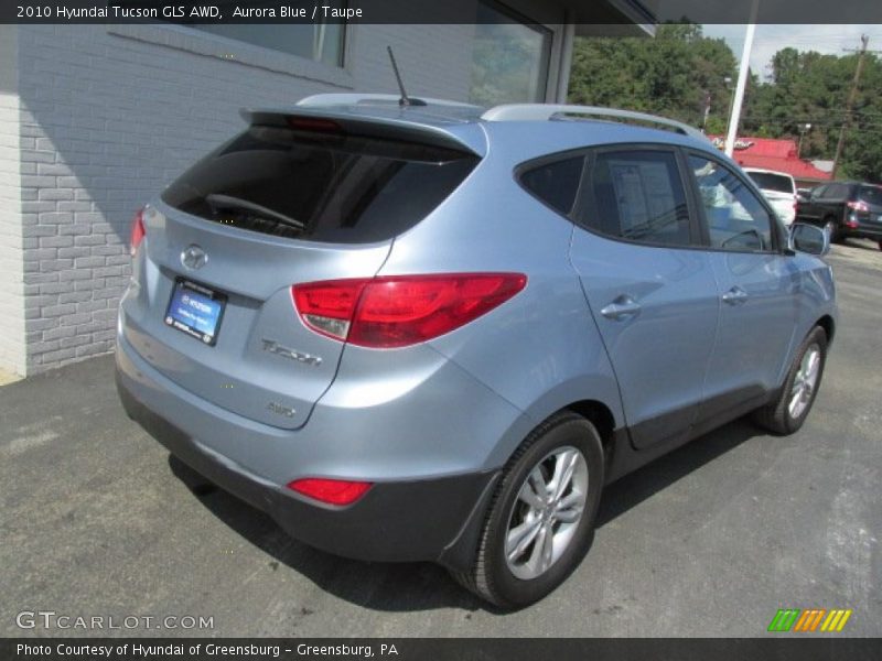 Aurora Blue / Taupe 2010 Hyundai Tucson GLS AWD