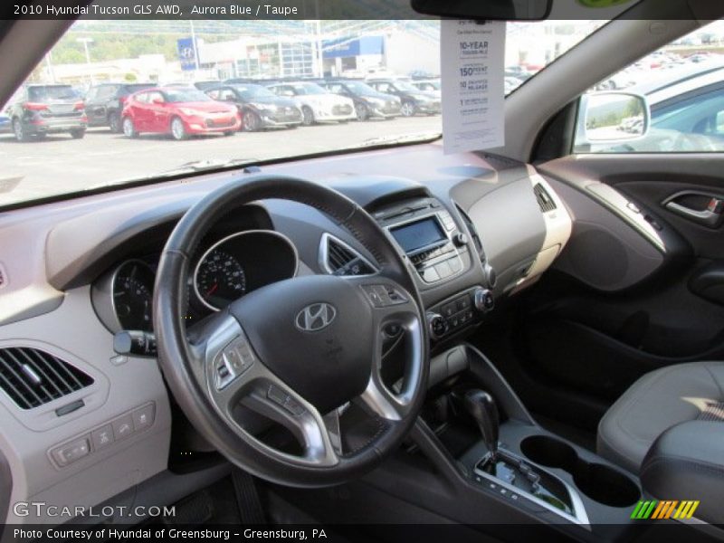 Aurora Blue / Taupe 2010 Hyundai Tucson GLS AWD