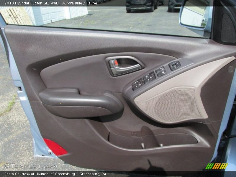 Aurora Blue / Taupe 2010 Hyundai Tucson GLS AWD