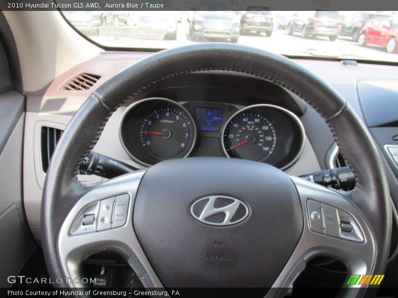 Aurora Blue / Taupe 2010 Hyundai Tucson GLS AWD