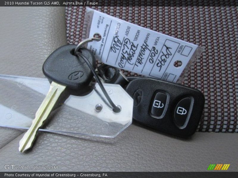 Aurora Blue / Taupe 2010 Hyundai Tucson GLS AWD