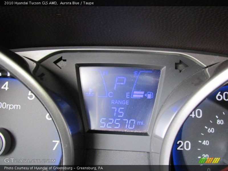 Aurora Blue / Taupe 2010 Hyundai Tucson GLS AWD