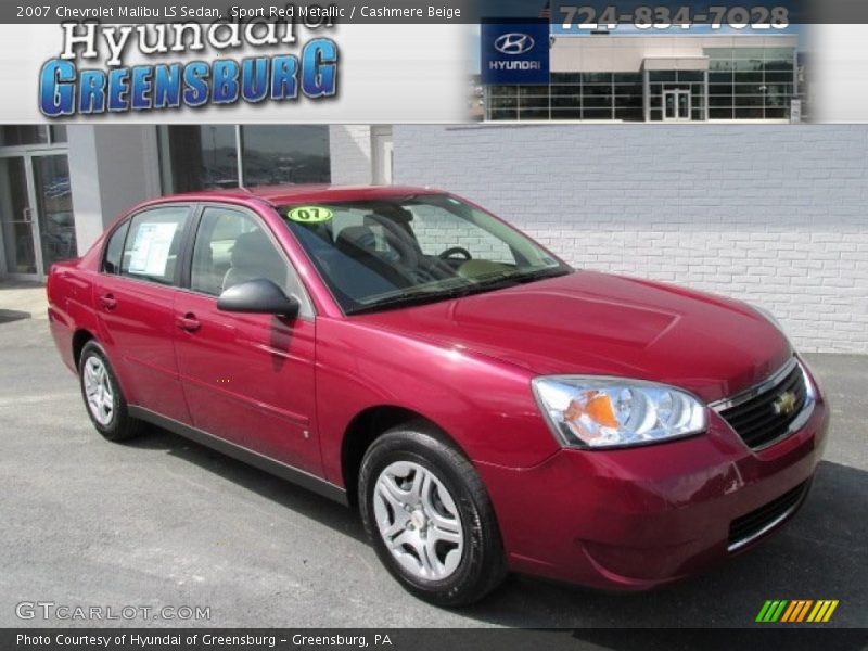Sport Red Metallic / Cashmere Beige 2007 Chevrolet Malibu LS Sedan