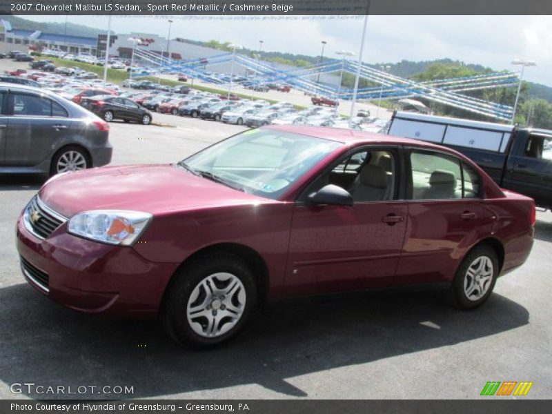 Sport Red Metallic / Cashmere Beige 2007 Chevrolet Malibu LS Sedan