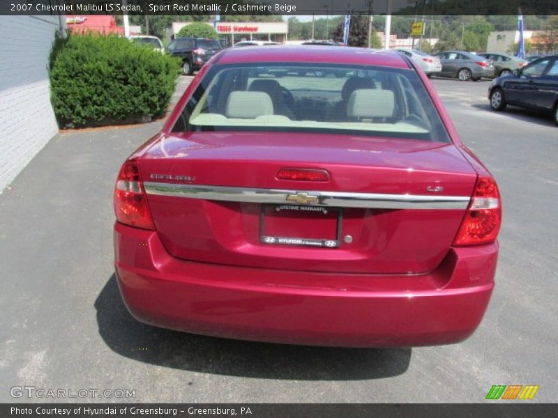 Sport Red Metallic / Cashmere Beige 2007 Chevrolet Malibu LS Sedan