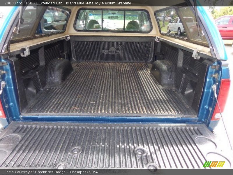 Island Blue Metallic / Medium Graphite 2000 Ford F150 XL Extended Cab