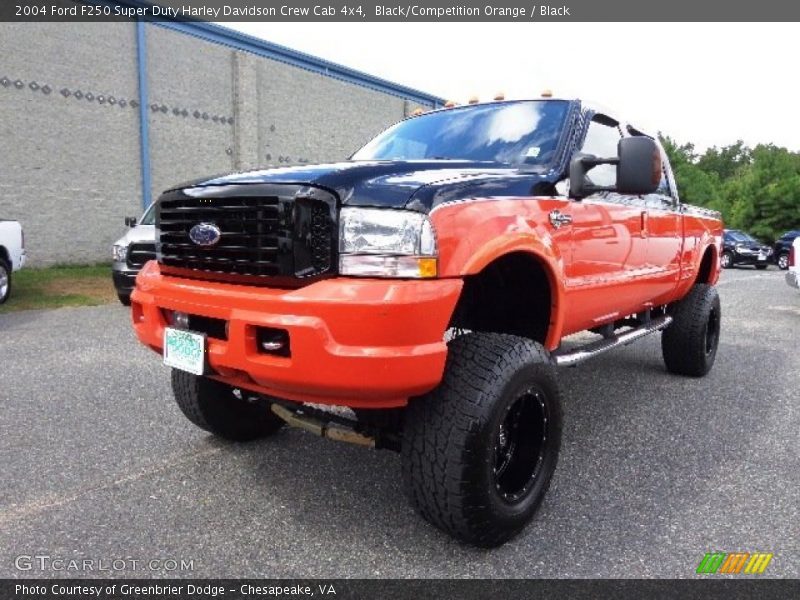 Black/Competition Orange / Black 2004 Ford F250 Super Duty Harley Davidson Crew Cab 4x4
