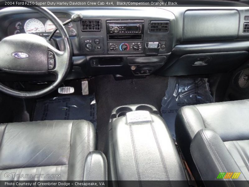 Black/Competition Orange / Black 2004 Ford F250 Super Duty Harley Davidson Crew Cab 4x4