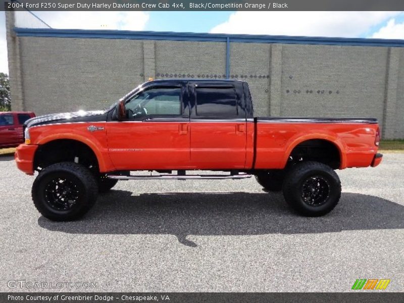  2004 F250 Super Duty Harley Davidson Crew Cab 4x4 Black/Competition Orange