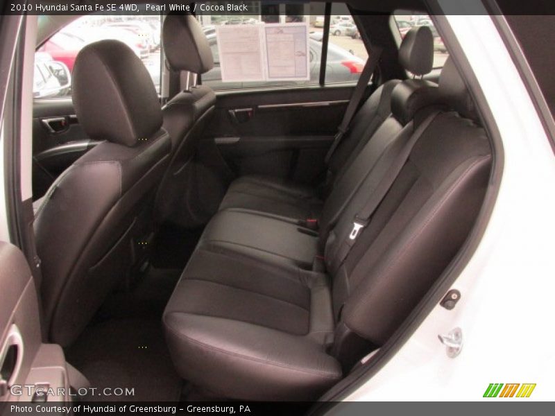 Pearl White / Cocoa Black 2010 Hyundai Santa Fe SE 4WD