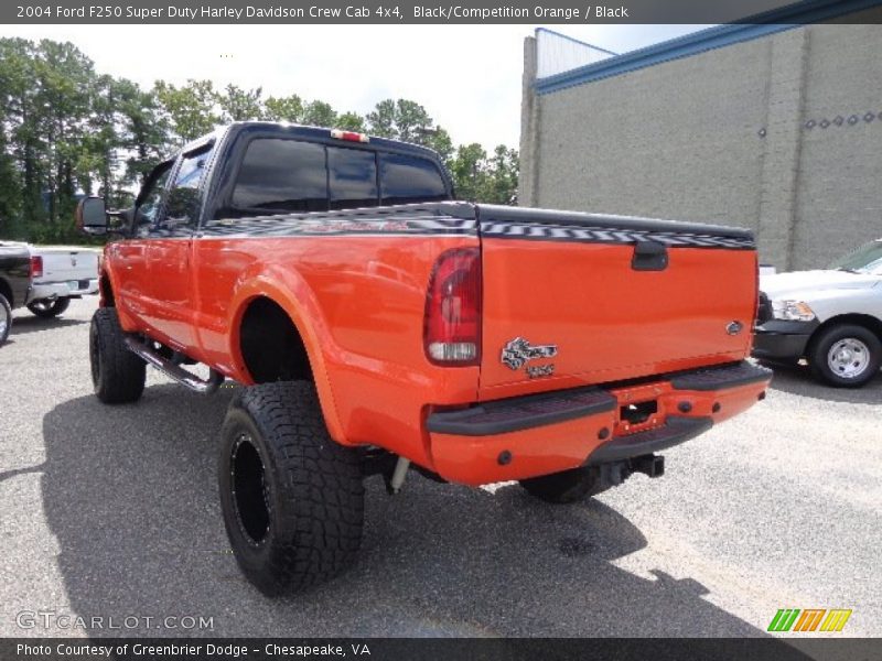 Black/Competition Orange / Black 2004 Ford F250 Super Duty Harley Davidson Crew Cab 4x4
