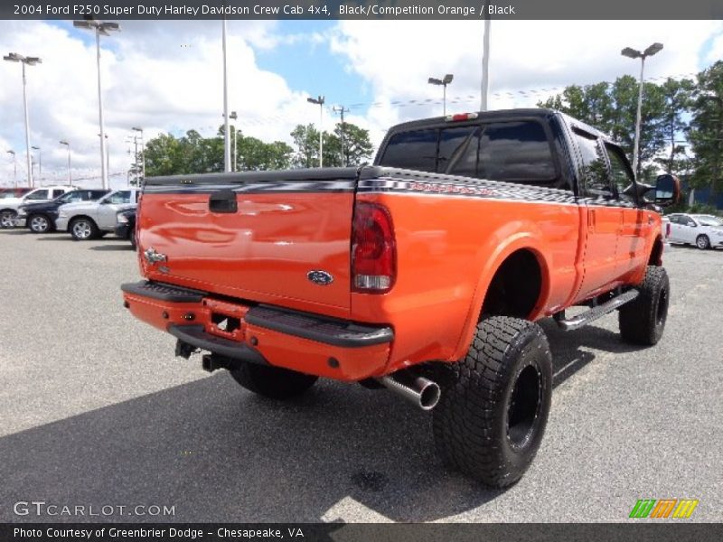 Black/Competition Orange / Black 2004 Ford F250 Super Duty Harley Davidson Crew Cab 4x4