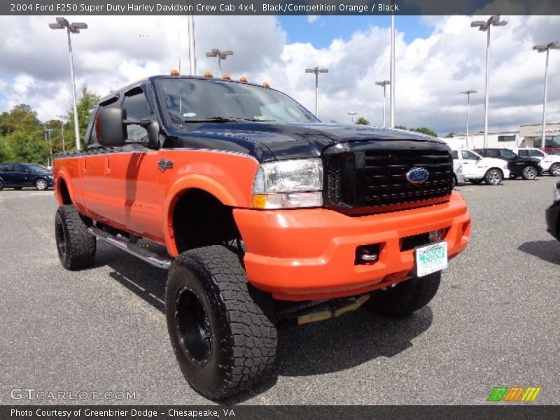 Black/Competition Orange / Black 2004 Ford F250 Super Duty Harley Davidson Crew Cab 4x4