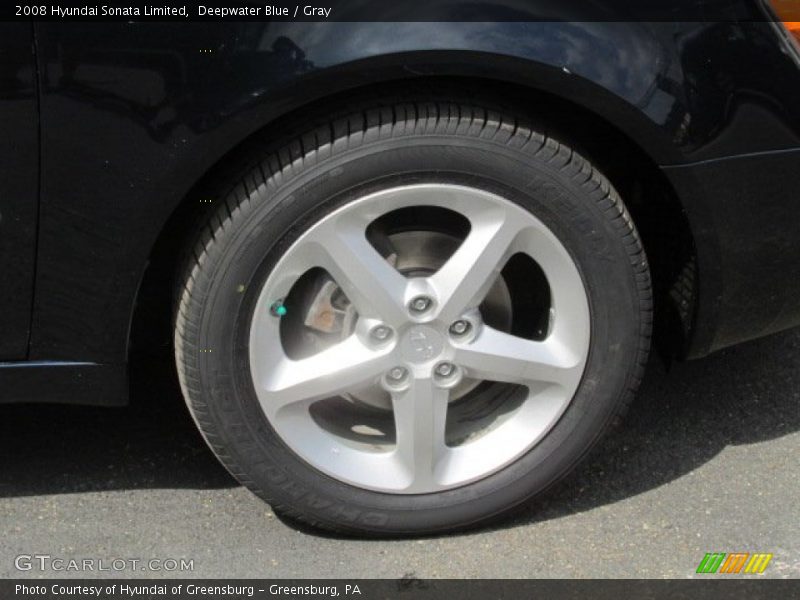 Deepwater Blue / Gray 2008 Hyundai Sonata Limited