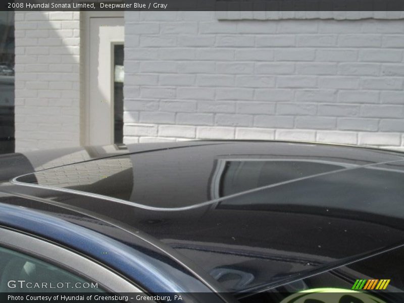 Deepwater Blue / Gray 2008 Hyundai Sonata Limited