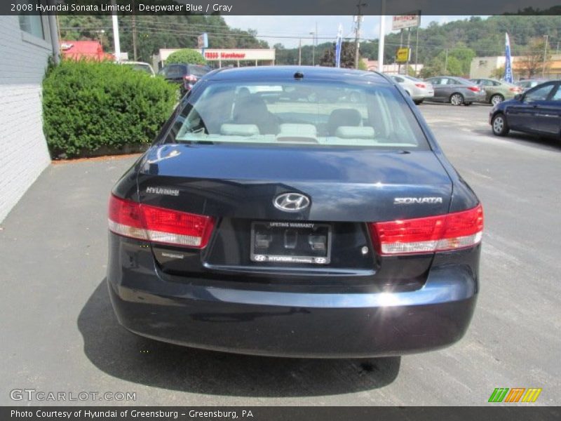 Deepwater Blue / Gray 2008 Hyundai Sonata Limited