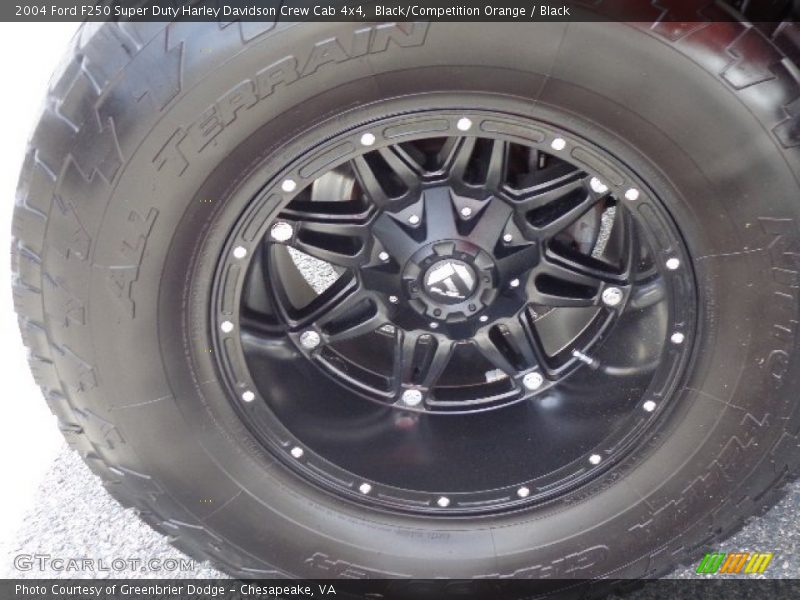 Black/Competition Orange / Black 2004 Ford F250 Super Duty Harley Davidson Crew Cab 4x4