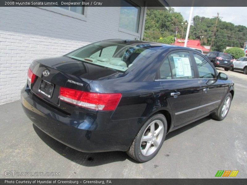Deepwater Blue / Gray 2008 Hyundai Sonata Limited