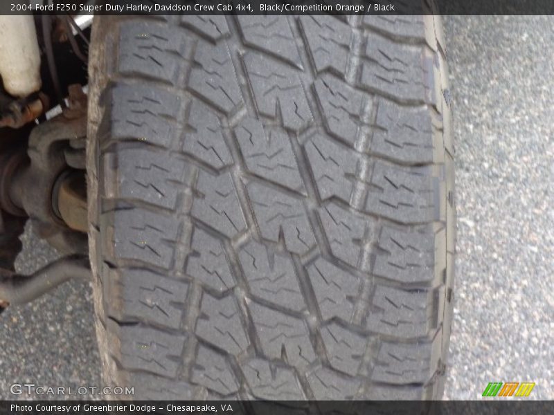 Black/Competition Orange / Black 2004 Ford F250 Super Duty Harley Davidson Crew Cab 4x4