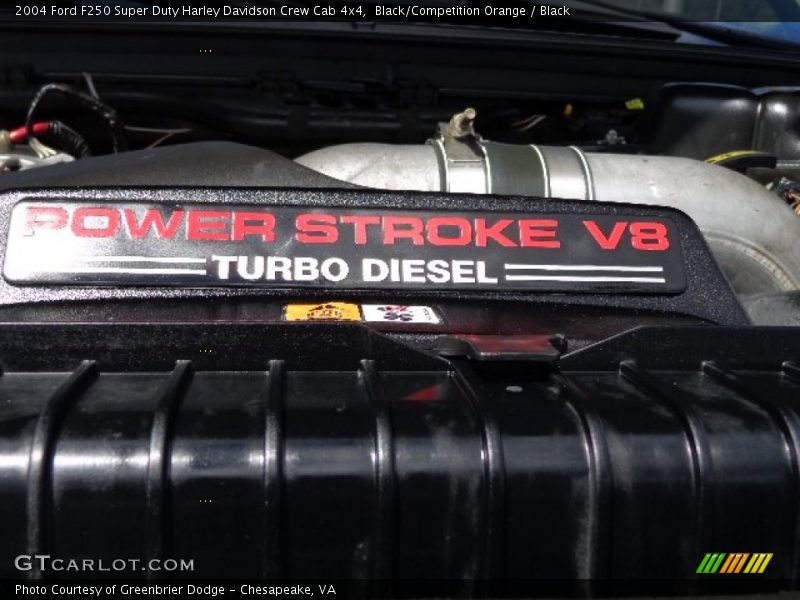 Black/Competition Orange / Black 2004 Ford F250 Super Duty Harley Davidson Crew Cab 4x4