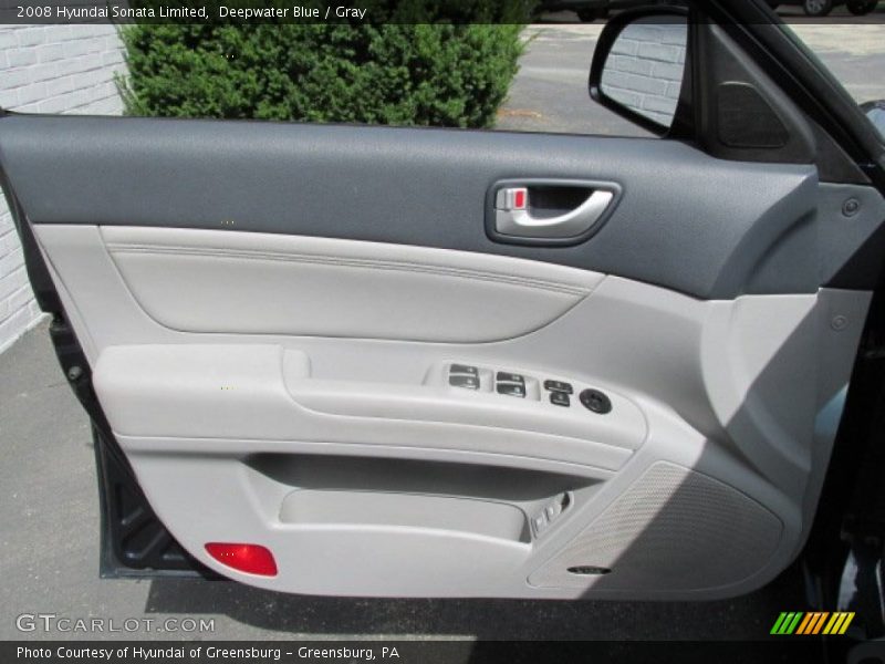 Deepwater Blue / Gray 2008 Hyundai Sonata Limited