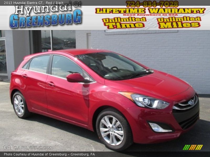 Red / Black 2013 Hyundai Elantra GT