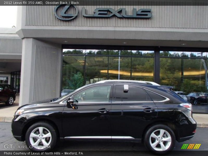 Obsidian Black / Black 2012 Lexus RX 350 AWD