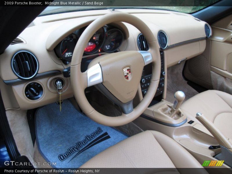 Midnight Blue Metallic / Sand Beige 2009 Porsche Boxster